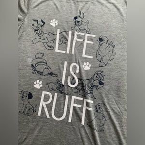 DISNEY DOGS TSHIRT LIFE IS RUFF NEVER WORN WITHOUT TAGS